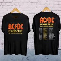 ราคา ACDC t shirt เสื้อยืดวง เสื้อยืดผู้ชาย Rock Band t shirt แฟชั่นใหม่ ACDC Pwr Up World Tour t shirt S 5XL (24098643727)