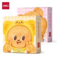 ราคา ฺButterBear X Deli กระดาษโน้ต กล่องกระดาษโน้ต ลายน้องหมีเนย บัตเตอร์แบร์ สมุดโน้ต 2 สี (24116073426)
