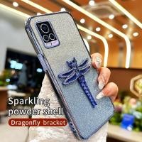 ราคา ปกหลังโทรศัพท์สำหรับ Vivo V20 V19 V11i V15 V17 V9 Pro SE Neo ชุบซิลิโคนนิ่มแวววาวที่สวยงามตัวยึดแมลงปอสีชมพูสีดำสีเงินสีน้ำเงินม่วงผู้หญิงผู้หญิงเคส (24328997203)