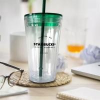 ราคา Starbucks Straw Cup Reusable Starbucks Bling Tumbler Cup With Straw Coffee Cup 2022 Couple Gift 710ml (22804724290)