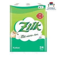 ราคา zilk kotton ซิลค์ คอตตอน กระดาษชำระ เหนียวนุ่ม คุ้มค่า แพคใหญ่คุ้มสุด 24ม้วน กระดาษทิชชู่ ทิชชู่ม้วน ทิชชู่แบบม้วน (24528042619)