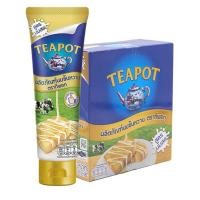 ราคา Teapot ทีพอท นมข้นหวาน สูตรนมสด หลอดบีบ 180กรัม x8 หลอด (23804512699)