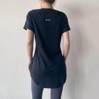 ราคา เสื้อยืดออกกำลังกายโยคะแขนสั้นฤดูร้อนสำหรับผู้หญิง ทรงยาวปานกลาง แห้งเร็ว ชุดฟิตเนส กางเกงปลา ชุดเสื้อผ้าทำงาน (24078719147)