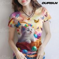 ราคา เสื้อยืดผู้หญิง เสื้อ ลาย แมว ผญ เสื้อวินเทจผญ เสื้อยืดคอวี เสื้อลำลองสตรีทเลดี้ เสื้อยืดนมโต เสื้อยืด (24268661672)