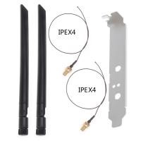 ราคา RP SMA IPEX MHF4เสาอากาศ WiFi สำหรับ Intel AX210 M 2 AX200การ์ด Wifi ไร้สาย (22122131143)
