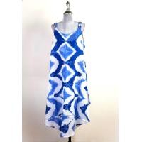 ราคา ชุดมัดย้อมทูโทน ย้อมสีคราม เดรสมัดย้อมสายเดี่ยว ถักเปีย2ข้าง อกเสื้อ 42 44 เสื้อยาว 42 ทรงสวย ใส่เที่ยว ใส่อยู่บ้าน ใส่นอน ใส่สบาย (24546302775)