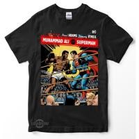 ราคา เสื้อยืดวง Muhammad ALI VS SUPERMAN วินเทจการ์ตูนย้อนยุค Starwars ผ้าฝ้ายคอกลมลำลองยอดนิยม (24351432076)