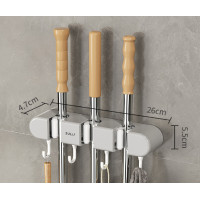 ราคา ชั้นวางไม้ถูพื้นพร้อมตะขอ ชั้นวางของแบบติดผนังสำหรับงานหนัก สำหรับไม้กวาด เครื่องมือทำสวน เครื่องครัว ที่แขวนไม้ถูพื้นในห้องน้ำ ชั้นวางอุปกรณ์ทำความสะอาดบ้าน ตะขอแบบไม่มีรอยกาวในตัว (23530378166)