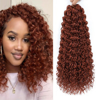 ราคา 10 14 18 22 นิ้ว GoGo Curl ผมโครเชต์ Deep Wave Ocean Wave โครเชต์ Braids ผมสังเคราะห์ธรรมชาติ Curly Hair Extensions (24054643718)