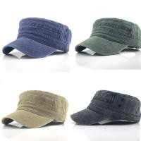 ราคา Solid Color Plain Flat Vintage Sun Mens Hat Military Cap Army Cap Cotton (7091704043)