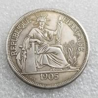 ราคา เหรียญหัตถกรรมโบราณ1905การค้าต่างประเทศทองเหลืองชุบเงินเก่า ของสะสมเลียนแบบ7027 (22571896916)