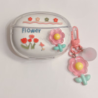 ราคา For VIVO TWS 3e Clear Soft Case Cartoon Puppy Pendant VIVO TWS 3E Transparent Cover Creative Confectionery Cute Flower Bracelet (22424233950)