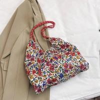 ราคา Large capacity printed canvas bag stylish and personalized drawstring handbag lightweight shopping bag crossbody bag (24225714508)