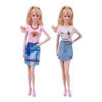 ราคา 2 ชิ้น เซ็ตตุ๊กตาบาร์บี้เสื้อผ้าสบายๆทุกวันสวมใส่กระโปรงทําด้วยมือสําหรับ Barbies Fit 11 8 นิ้วตุ๊กตาสาว ตุ๊กตา BJD คริสต์มาสของขวัญ (24389693652)