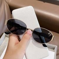 ราคา JN IMPRESSION แว่นกันแดดกันแดดกรอบทรงรีขนาดเล็กใหม่แบบย้อนยุคแว่นกันแดดที่ช่วยป้องกันแสง UV เรียบง่าย (22303311869)