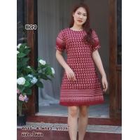 ราคา สินค้าพร้อมส่ง เดรสแขนจั้ม ผ้าฝ้ายเชียงใหม่ ใส่ทำงาน พื้นเมือง มีบริการเก็บปลายทาง (22034981859)