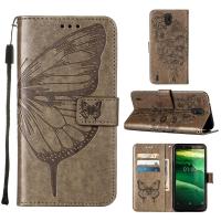 ราคา เคสโทรศัพท์สำหรับ Nokia C1 2E 2nd Edition Nokia C01 Plus Nokia C32 C12 G21 G11 C20 C10 ตัวยึดเคสที่มีช่องเสียบการ์ดหนังผีเสื้อทาสีนูนดีไซน์กันกระแทก (11563237257)