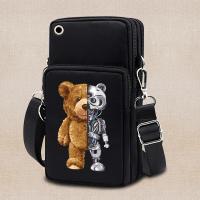 ราคา กระเป๋าสตางค์ไหล่ ผู้หญิง โทรศัพท์ กระเป๋าสตางค์ กระเป๋า กระเป๋า ผู้หญิง หมี พิมพ์ กระเป๋าถือ คลัตช์ Messenger สายสะพายไหล่ (22269132398)