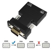 ราคา HDMI Female to VGA Male Converter Audio Adapter Support 1080P Signal Output Black (115760450)