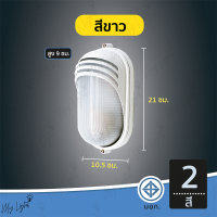 ราคา โคมไฟติดผนังภายนอก สีขาว สีดำ กันน้ำ ใช้กับหลอดขั้วE27 (21269160989)