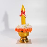 ราคา พานเทียนดอกไม้ พานเทียนเดี่ยว ราคาต่อ 1 ชิ้น (24579305549)