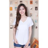 ราคา เสื้อเรย่อนคอวี BigSize อก36 44 กระเป๋าหน้า ผ้าเรย่อน เสื้อยืดเรย่อนคอวี เสื้อแขนสั้นเรย่อน เสื้อยืดคอวี เสื้อสีแดง (10114461167)