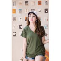 ราคา เสื้อเรย่อนคอวี BigSize อก36 44 กระเป๋าหน้า ผ้าเรย่อน เสื้อยืดเรย่อนคอวี เสื้อแขนสั้นเรย่อน เสื้อยืดคอวี เสื้อสีแดง (10114461159)