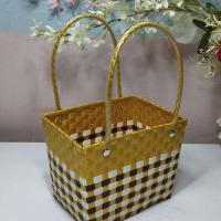 ราคา ตะกร้า OTOP สานเส้นพลาสติก ทรงสี่เหลี่ยมผืนผ้า Size S โอทอป 219 (21361891083)