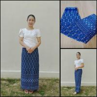 ราคา กระโปรงผ้าถุงเย็บสำเร็จลายไทย (22208396960)
