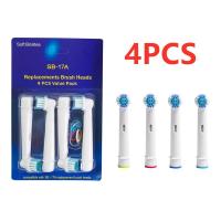 ราคา 4Pcs สำหรับ Oral B หัวแปรงสีฟัน Sensitive Clean SB 17A Fit Advance Power pro สุขภาพ 3D Excel vitality Precision Clean (24636400031)