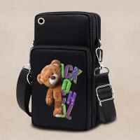 ราคา กระเป๋าสตางค์ไหล่ ผู้หญิง โทรศัพท์ กระเป๋าสตางค์ กระเป๋า กระเป๋า ผู้หญิง หมี พิมพ์ กระเป๋าถือ คลัตช์ Messenger สายสะพายไหล่ (22269132386)