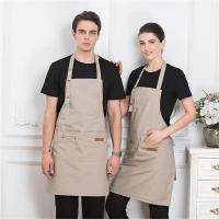 ราคา B LIVEM Simple Fashion Apron Solid Color Waterproof Household Apron Anti fouling Fashion Mens And Womens Apron (24249138271)