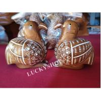 ราคา นกคุ้ม นกคุ้มไม้สักแกะสลัก 1 คู่ นกคุ้มไม้ (5737030367)