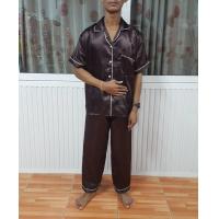 ราคา ชุดนอนผู้ชายผ้าซาตินแขนสั้น ขายาว (20728628386)
