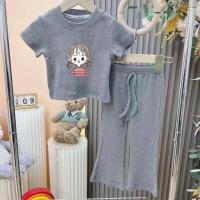 ราคา Beryl kids ชุดเซ็ทเด็กผู้หญิงแฟชั่น เสื้อแขนสั้นกางเกงขาม้า ขาบาน แบบบาง สองชิ้น กีฬา สไตล์เกาหลี ฤดูร้อน (24055640792)
