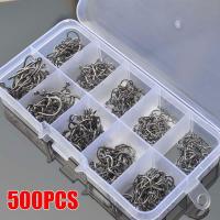 ราคา ชุดเบ็ดตกปลา500ชิ้นเบ็ดตกปลาวงกลมเดียวตะขอเหล็กคาร์บอนสูงแมลงวันปลาเอ็นตกปลาหนามอุปกรณ์ Peralatan Pancing น้ำเค็มน้ำจืด3 12 (23067936245)