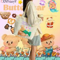 ราคา NEW กระเป๋าผ้าแคนวาส ถุงผ้า หมีเนย Butterbear Tote Bagกระเป๋าผ้าแคนวาสสะพายไหล่แบบลำลอง ความจุขนาดใหญ่ ใส่ของได้เยอะ 01 (24438715351)
