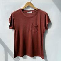 ราคา เสื้อยืดแฟชั่น คอกลมกระเป๋า เนื้อผ้าสลาฟ อก 36 ยาว 24 (22134054585)