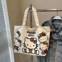 ราคา กระเป๋าผ้าแคนวาส HelloKitty HelloKitty กระเป๋าโท้ทสะพายไหล่เดียวลายการ์ตูนพร็อพรุ่นใหม่ (24289329762)
