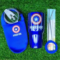 ราคา พร้อมส่ง ชุดสุดคุ้ม แก้วน้ำเก็บความเย็น ได้ครบชุด 5ชิ้นตามภาพ สแตนเลสเกรด304 ขนาด 30ออนซ์ ลายแบทแมน (23269460473)