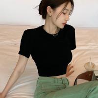 ราคา เสื้อครอปเปิดหลัง ผูกหลัง เปิดหลังเซ็กซี่ เสื้อยืดแฟชั่น สั้นเซ็กซี่เบาๆ เปิดหลังเปิดใจ (17451264471)