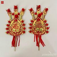 ราคา กิมฮวย กิมฮวยเหล็ก ราคาต่อคู่ ประดับพลอย สีทอง ปักกระถางธูป ไหว้พระ ไหว้เจ้า (17075422810)