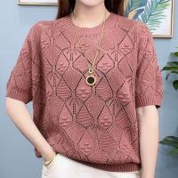 ราคา เสื้อยืดแขนสั้นผ้าไหมน้ำแข็ง คอตั้ง สไตล์ฤดูร้อน 2025 เสื้อแขนยาวทรงหลวม ทรงปกติ ผ้ากำมะหยี่เนื้อนุ่ม สีพื้น (24397130619)