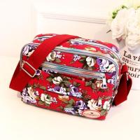 ราคา Flower pattern womens fashionable canvas portable bag nylon waterproof material single shoulder crossbody bag (23292517435)