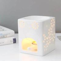ราคา Aroma Burner เตาอโรม่าเซรามิก เตาเผาน้ำมันหอมระเหยสุดคลาสสิก พร้อมดีไซน์ลายฉลุ เหมาะสำหรับบ้าน สปา นวด และทำสมาธิ (23862694012)