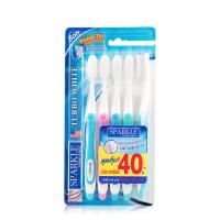 ราคา แท้ ดีลสุดคุ้ม ไลฟ์ทุกวัน SPARKLE Turbo White Toothbrush แปรงสีฟัน นุ่มพิเศษ 5 ด้าม แพ็ค (24295957194)