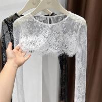 ราคา เสื้อคลุมกันแดดผ้าลูกไม้สีดำบางเฉียบ ทรงสั้น แขนยาว คอตั้ง เสื้อคลุมกันแดดผู้หญิง ฤดูใบไม้ผลิ 2025 ทรงเข้ารูป (24465477950)