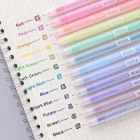 ราคา 12ชิ้น กล่องป ปากกาไฮไลท์ ปากกาสี อุปกรณ์การเรียน ปากกาเจล (21903363059)