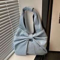 ราคา ZEFAN เวอร์ชั่นเกาหลีแฟชั่นผู้หญิงกระเป๋ายีนส์สีฟ้ากระเป๋าสะพายใหม่โบว์ TOT กระเป๋า (24349277034)