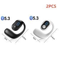 ราคา Fashion Digital Display Ear hook Bluetooth in ear Headphones Wireless Music Game Noise Canceling Earphones Portable Monaural Business Office Call Headset (22067353204)